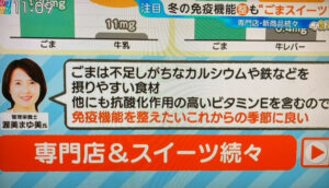【テレビ出演】TBS「ひるおび」ごまについてのイメージ
